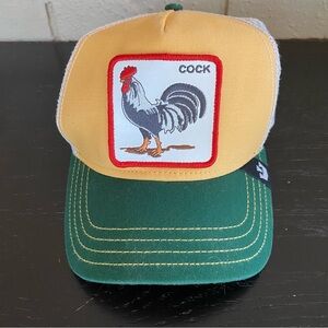 Goorin Bros The Farm Rooster Snap Back Trucker Hat Mesh Canvas One Size Retro